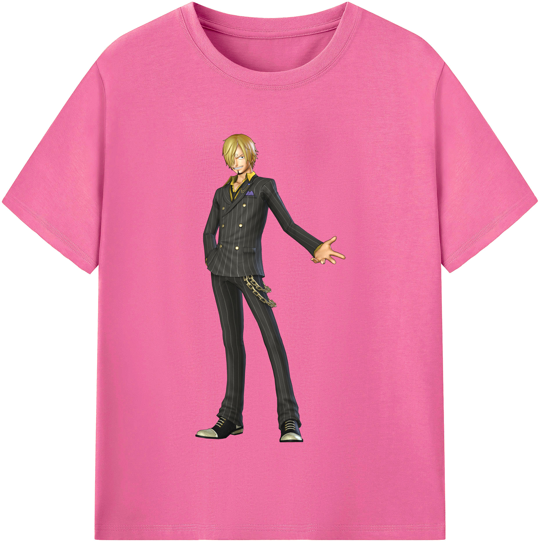（画像用） ワンピース サンジ ONE PIECE Sanji レディースカジュアルプリントTシャツ（綿100％）